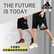 adidas 大LOGO 透氣運動短褲