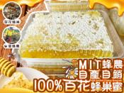 MIT蜂農自產自銷-100%百花蜂巢蜜380g