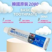 韓國製 2080 BASIC 3合1全效護理牙膏150gx3條組